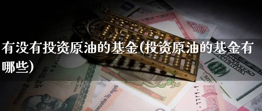 有没有投资原油的基金(投资原油的基金有哪些)_https://www.nyyysy.com_期货分析_第1张