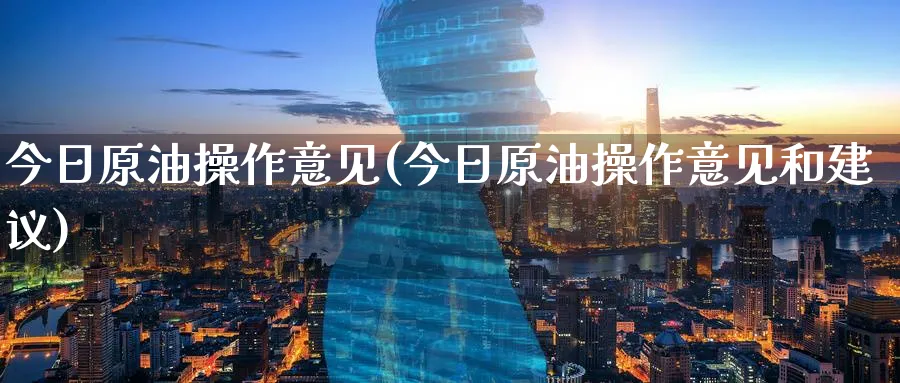 今日原油操作意见(今日原油操作意见和建议)_https://www.nyyysy.com_期货分析_第1张