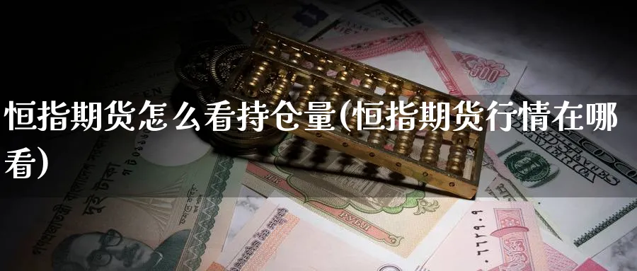 恒指期货怎么看持仓量(恒指期货行情在哪看)_https://www.nyyysy.com_期货平台_第1张