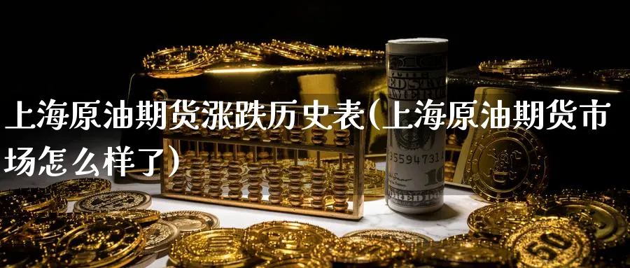 上海原油期货涨跌历史表(上海原油期货市场怎么样了)_https://www.nyyysy.com_期货行情_第1张