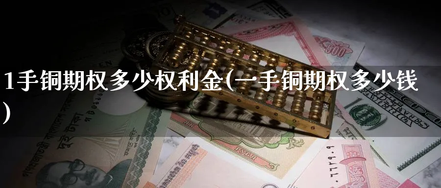 1手铜期权多少权利金(一手铜期权多少钱)_https://www.nyyysy.com_期货喊单_第1张