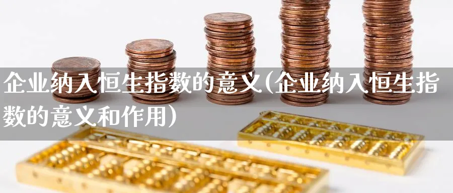 企业纳入恒生指数的意义(企业纳入恒生指数的意义和作用)_https://www.nyyysy.com_期货平台_第1张