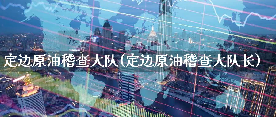 定边原油稽查大队(定边原油稽查大队长)_https://www.nyyysy.com_期货直播_第1张