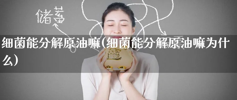 细菌能分解原油嘛(细菌能分解原油嘛为什么)_https://www.nyyysy.com_期货平台_第1张
