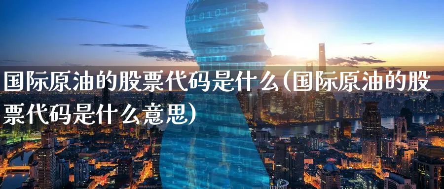 国际原油的股票代码是什么(国际原油的股票代码是什么意思)_https://www.nyyysy.com_期货分析_第1张