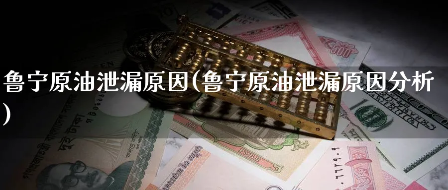 鲁宁原油泄漏原因(鲁宁原油泄漏原因分析)_https://www.nyyysy.com_期货市场_第1张