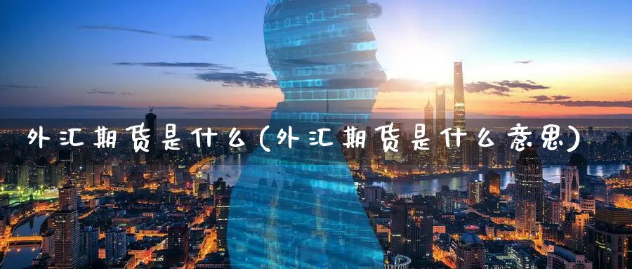 外汇期货是什么(外汇期货是什么意思)_https://www.nyyysy.com_期货市场_第1张