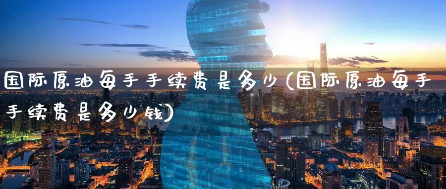 国际原油每手手续费是多少(国际原油每手手续费是多少钱)_https://www.nyyysy.com_期货市场_第1张