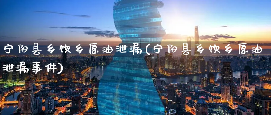 宁阳县乡饮乡原油泄漏(宁阳县乡饮乡原油泄漏事件)_https://www.nyyysy.com_期货行情_第1张