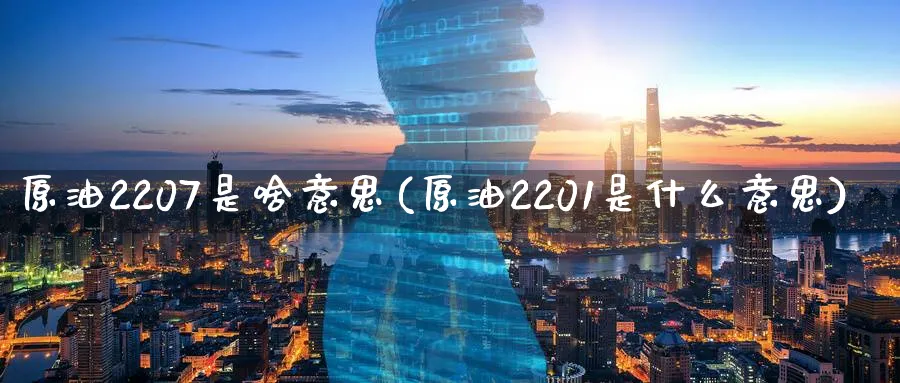 原油2207是啥意思(原油2201是什么意思)_https://www.nyyysy.com_期货喊单_第1张