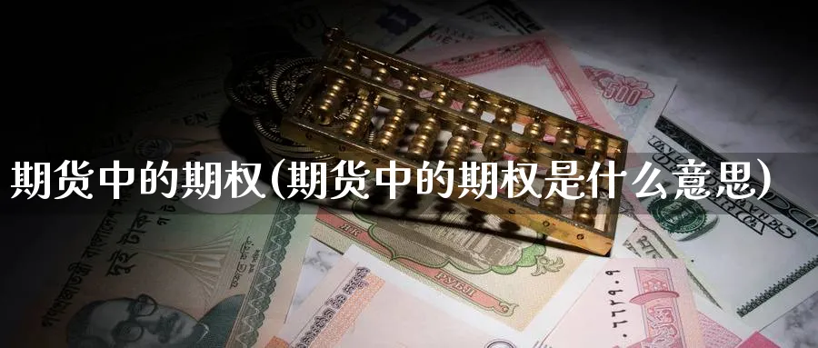 期货中的期权(期货中的期权是什么意思)_https://www.nyyysy.com_期货喊单_第1张